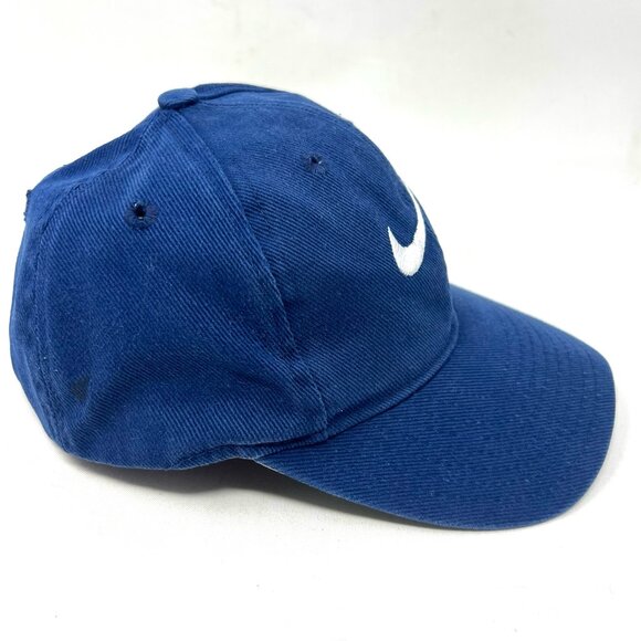 Vintage Nike Youth Baseball Cap Hat Snapback Blue Center Swoosh Made Taiwan 90’s - Picture 4 of 9